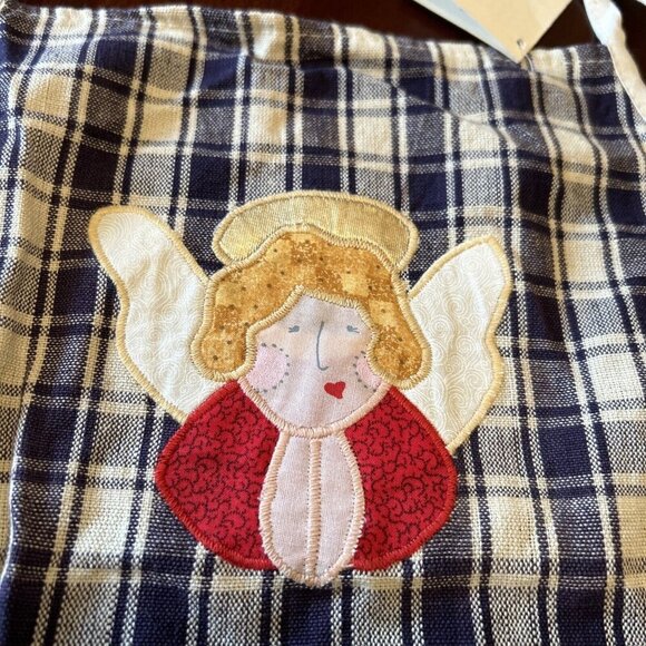 Vintage Angel Plaid Apron with‎ Pocket Kitchen Cooking Baking Hostess - Picture 11 of 11